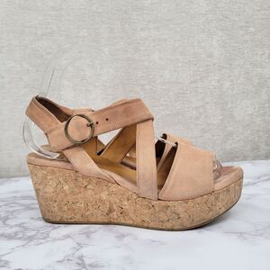 Coclico Mel Women's Tan Wedge Strappy Sandals